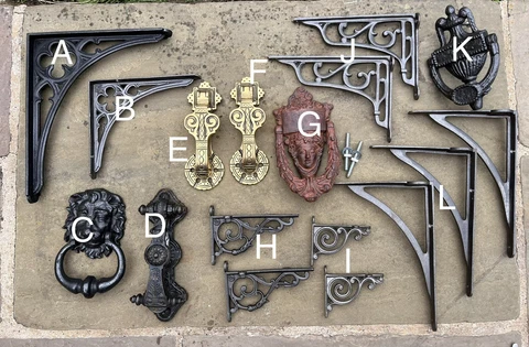 Job Lot Of Brackets And Door Knockers Cover