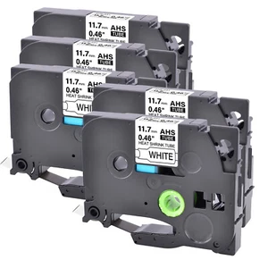 5x Compatible Brother HSe-231 Cartouche 11.7mm gaine thermorétractable blanc - Afbeelding 1 van 5