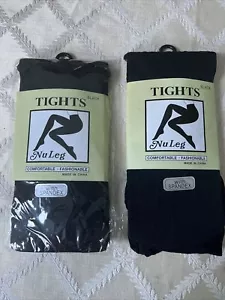 Medias negras NuLeg Nylon Comfort 5"-5'8" 100-165 libras 2 pares - Imagen 1 de 3