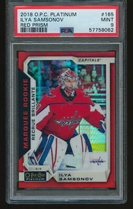 Ilya Samsonov 2018-19 O Pee Chee OPC Platinum Red Prism RC 83/199 PSA 9 MINT - Picture 1 of 2