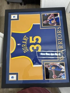 Kevin Durant Autographed and Framed White Golden State Jersey Beckett COA - Picture 1 of 6