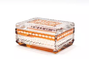 Cristallo Boho Casella Gioielli Cristallo Intagliato Bohemian Cristallo Box - Foto 1 di 11