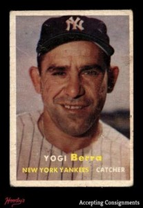1957 Topps #2 Yogi Berra LOW GRADE CREASING YANKEES HOF