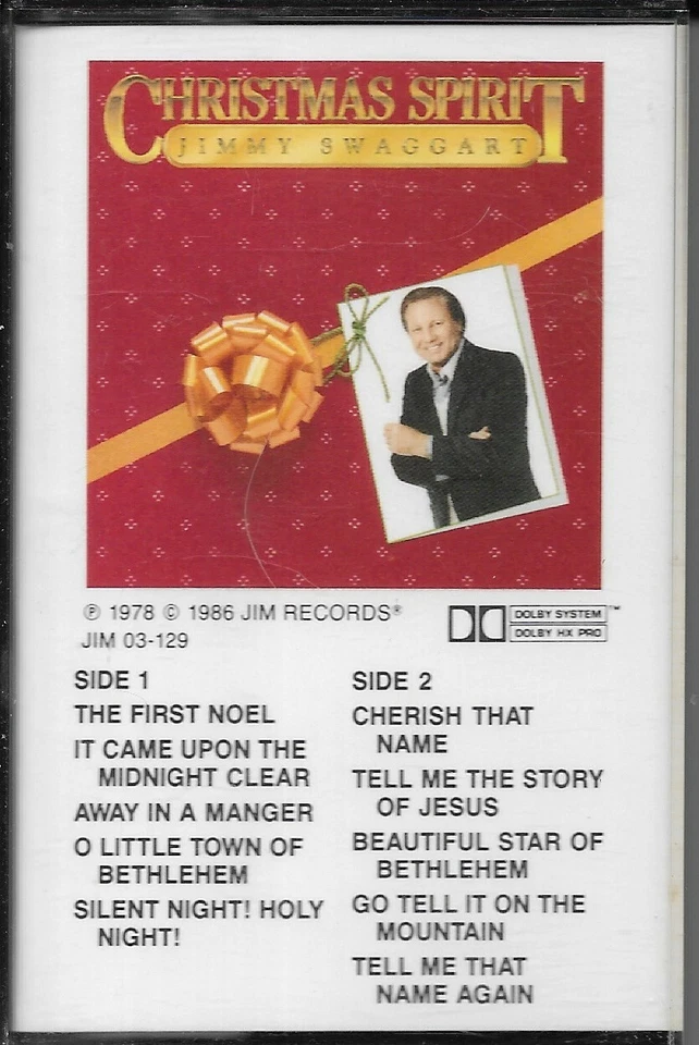 JIMMY SWAGGART..."CHRISTMAS SPIRIT"....RARE CHRISTMAS / HOLIDAY CASSETTE  - Image 1 of 2