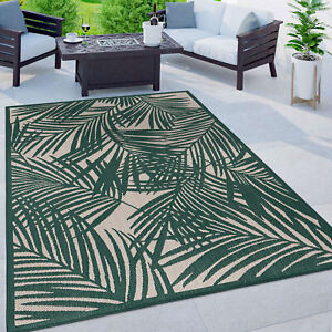 Rugshop Outdoor Carpet Palm Leaf Textured Washable Outdoor Rugs Patio Rugs 5x7