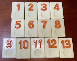 Vintage The Original Rummikub Tile Game Replacement Parts 1-13 Orange 1980's - Picture 1 of 2