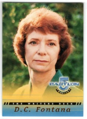 BABYLON 5 1999 SKYBOX PROFILES WD2 THE WRITERS DESK INSERT D.C. Fontana - Image 1 of 2