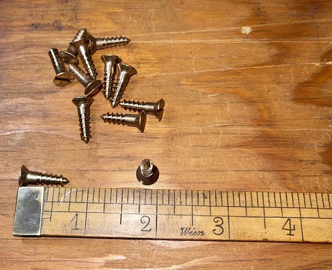 Wood Screws Slotted Flat Head Bronze # 10 X 3/4 Cover