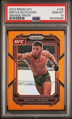 2023 PANINI PRIZM UFC 195 DRICUS DU PLESSIS ORANGE PRIZM - Image 1 of 2