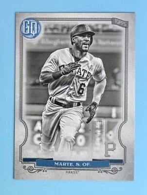 2020 Topps Gypsy Queen Starling Marte Black & White /50 Pittsburgh Pirates #218 - Image 1 of 2