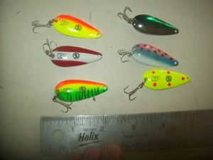 6 señuelos de pesca Eppinger Dardevle Spoonie surtidos de colección de 1 3/4" de largo nuevos en stock EE. UU. - Imagen 1 de 5