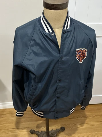 Chicago Bears Football Nylon Active Generation Jacket Mens L Cover