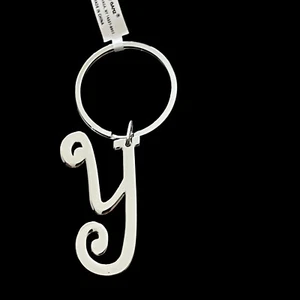 Portachiavi Lettera Y Tono Argento Metallo Ganz Iniziale Portachiavi Fab Regalo Nuovo - Foto 1 di 9