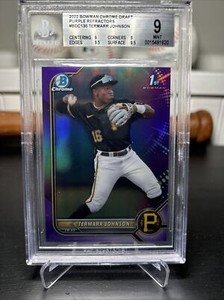 BGS 9 Termarr Johnson 2022 Bowman Chrome Purple Refractor 1st Bowman #128/250