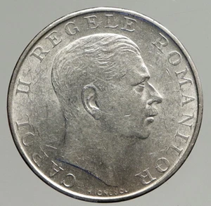 1939 ROMANIA King Carol II Shield VINTAGE Silver 250 Lei Romanian Coin i93828 - Picture 1 of 3