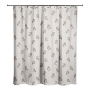 Creative Products Delicate Floral Gray 71x74 Shower Curtain - Picture 1 of 2