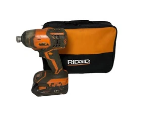Ridgid Impact 18V Driver & Hyper LI Lithium Ion Battery & Case Works READ 4 Cond - Picture 1 of 24