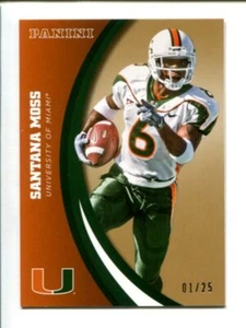 2015 Panini Miami Hurricanes Santana Moss #01/25 SP Gold #61 FIRST ONE - Bild 1 von 1