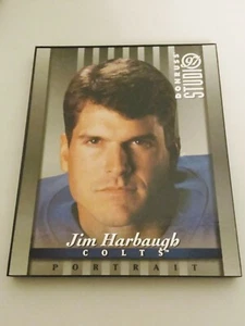 Jim Harbaugh Indianapolis Colts carta ritratto oversize incorniciata 8x10 (nuova cornice) - Foto 1 di 1