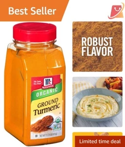 Organic Ground Turmeric, USDA Certified, 13.25 oz - Vibrant Culinary Essential - Picture 1 of 12