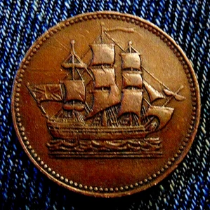 Ficha de comercio de colonias de barcos de 1835 Isla del Príncipe Eduardo PEI Canadá - Imagen 1 de 5