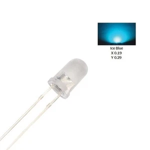 LED Pastel 3mm 30 Deg. Ice Blue Colour Indicator Panel Light Lamp (Pack of 3) - Picture 1 of 1