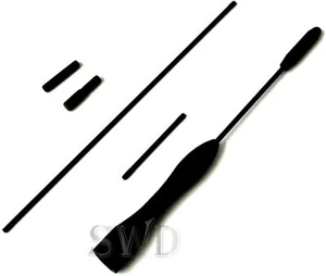  Black Bee Sting Car Van Adjustable Length Aerial Chrome Aluminium Screw Antenna - Picture 1 of 1