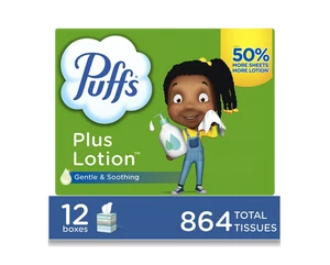 Puffs Plus Lozione Tessuti Viso 12 Cubi 2 Strati 72/Scatola Morbida - Foto 1 di 3