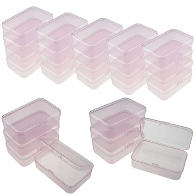 Mini organizador de caja de almacenamiento de plástico transparente LJY 28 piezas para joyas artesanías cuentas Foto 1 de 4