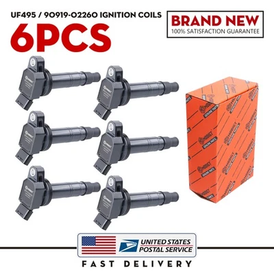 6Pcs Ignition Coils For 2008-2019 Toyota Sequoia 2007-2019 Toyota Tundra 4.0L V6 - Изображение 1 из 4