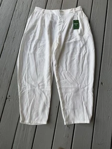 Pantalone Halara donna extra large bianco pull on vita alta flex elasticizzato tasche nuovo - Foto 1 di 6
