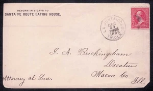 La Junta, Colorado Transfer Clerk - 1896 Cover Unlisted Type - Picture 1 of 2
