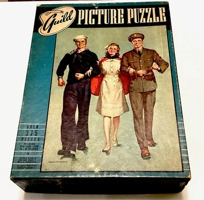 Rompecabezas de imagen de gremio de colección raro serie S, Segunda Guerra Mundial 1940 "Spirit Of The USA" G304 Foto 1 de 4