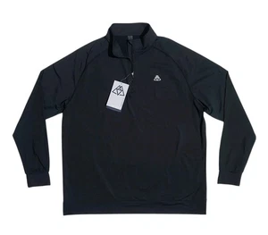 Haimont Herren angerauter Fleece gefütterter leichter Viertelreißverschluss Golfpullover XL schwarz - Bild 1 von 6