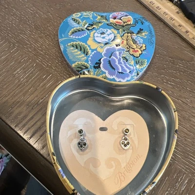 Brighton NWT First Love Dangle Earrings W/Heart Tin  **RETIRED** - Image 1 of 4