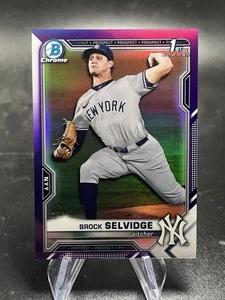 2021 Bowman Draft Chrome Purple Refractor /250 Brock Selvidge #BDC-24 - Bild 1 von 2