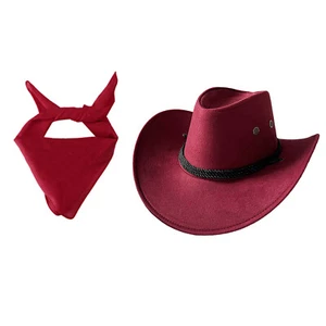 Girls Boys Cowgirl Set Unisex Outfit Accessory Cowboy Costume Children Bandanna - Picture 1 of 16