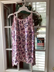 Epic Threads Girls Butterfly Dress Pink Cold Shoulder Size Large - Picture 1 of 4