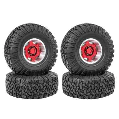 1.9" Rubber Tires+metal Wheel Hub For 1/10 Rc Crawler Car Traxxas Trx4 Trx6 Axia - Image 1 of 4