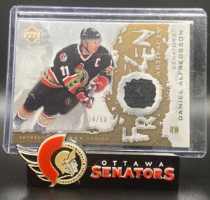 2007-08 Upper Deck Frozen Artifacts Gold Jersey Daniel Alfredsson 14/50 - Picture 1 of 3