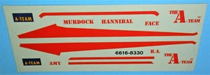 Vintage - DECAL SHEET for 1983 AMT - Chevy Van "A-TEAM" Model Kit 1/25 - Picture 1 of 3