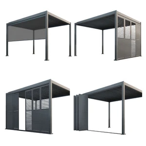 Dreamgarden Pergola Lamellenwand Senkrechtmarkise Screen Seitenrollo Sichtschutz - Bild 1 von 12