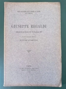 Giuseppe Regaldi commemorato in Novara 1910 autografo Ettore Stampini - Foto 1 di 2