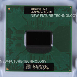 SL7SM- Intel Pentium M 760 2 MB 2 GHz 533 MHz CPU Socket 478/N US free shipping