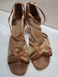 Very Fine Women's Dance Shoes (5017), Dark Tan, Size 7.5, Heel 2.75 inch - Picture 1 of 2