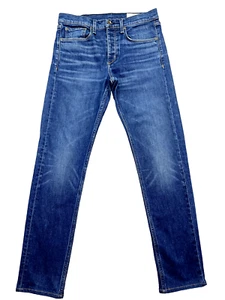 $250 Rag & Bone New York Slim Fit 2 Jeans Men’s Sz 30 Fits 31 Paramus Blue Btn F - Picture 1 of 12