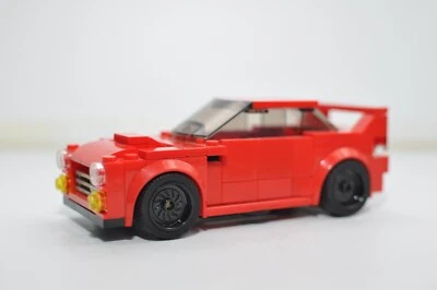 Modelo de juguete personalizado WRX Sti rojo bugeye construido y compatible con ladrillos LEGO® Foto 1 de 2