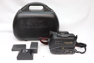 JVC GR-AX5BKU Camcorder Video Movie VHS (3) Batteries & Hard Carrying Case AS IS - Image 1 of 4