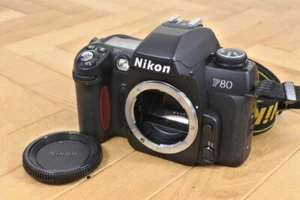 Nikon F80 35mm SLR Film Camera Black Body with Strap - Picture 1 of 17