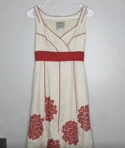 RARE Anthropologie Floreat “Coral Way” Dress - Red Hydrangea Sz4 - Picture 1 of 2